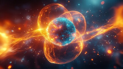Fototapeta premium A Journey Through the Vibrant World of Atomic Energy Dynamics