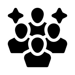 Crowd glyph icon