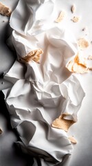 Abstract Whipped Cream Texture Soft Light. AI Generated