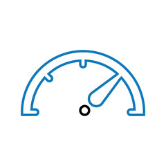 Speedometer performance accelerate meter icon.	
