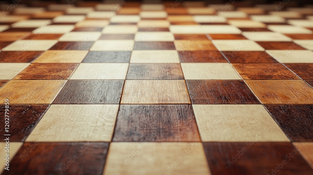 Aufkleber this image showcases a checkerboard pattern created with a variety of wood textures, featuring warm 