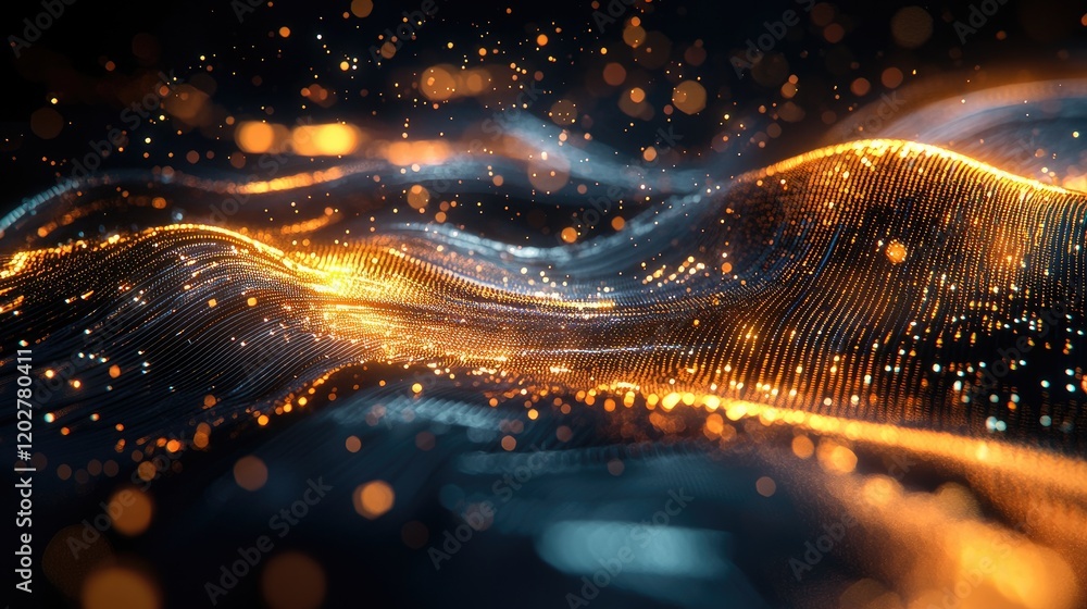 Aufkleber This image showcases a modern digital graph overlay with glowing elements, representing financial trends and data analysis in a sleek and captivating design.