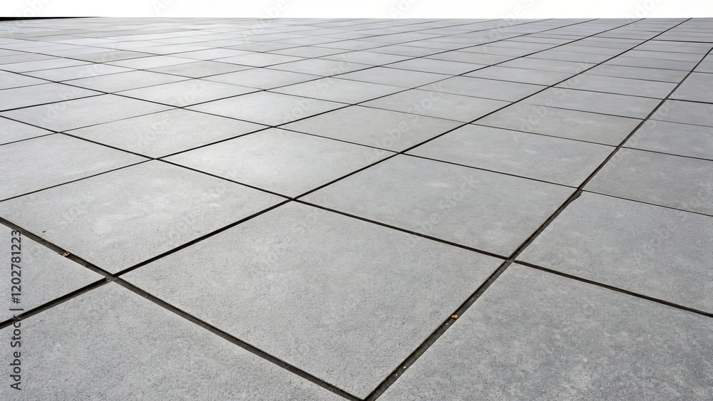 Poster a gray tiled floor with black lines