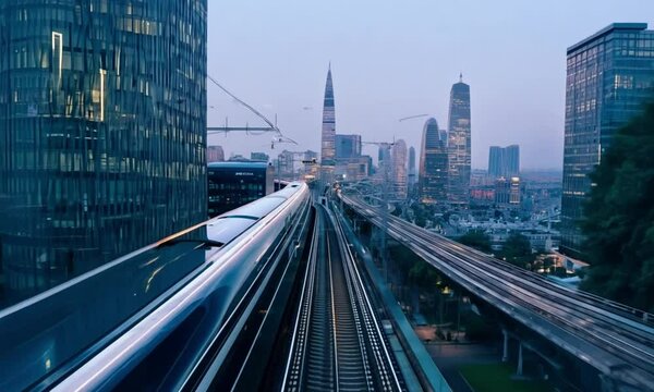 city traffic of mono rail transit