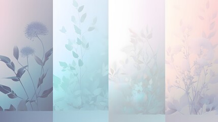Floral abstract art studio digital illustration soft colors minimalist nature inspired