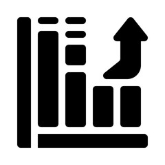 Bar graph glyph icon