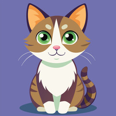 Obraz premium Very nice cat in vector illustration