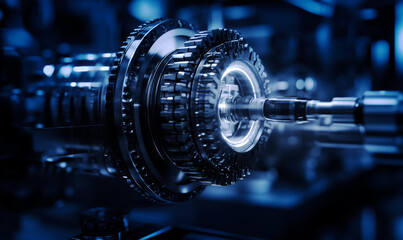 Fototapeta premium Metal processing and laser cutting in factories