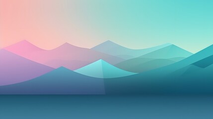 Fototapeta premium Serene mountain landscape abstract art digital illustration calm environment aesthetic viewpoint tranquility concept