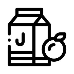 carton of juice line icon