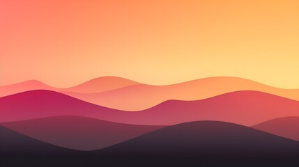 Serene sunset over rolling hills tranquil landscape digital art abstract environment soft colors peaceful concept