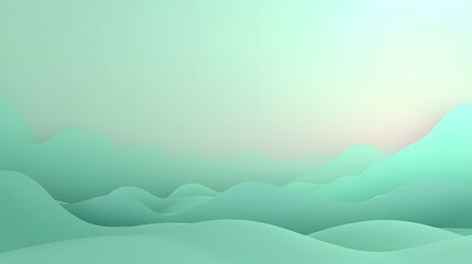 Obraz premium Serene waves of green landscape abstract art tranquil environment aerial view conceptual design for relaxation