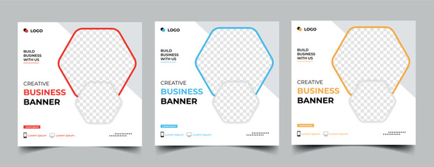business Digital marketing banner for social media post template
