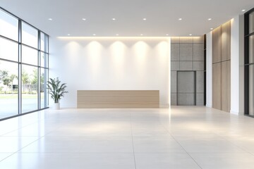 Obraz premium Modern Flur Interior in 3D Render