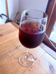 グラスに入ったコーヒー