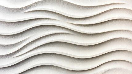 Abstract white wavy wall texture background; design, architecture, interior, pattern