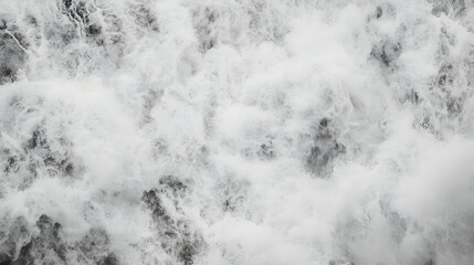 Obraz premium Close-up of churning whitewater rapids, nature texture background for design