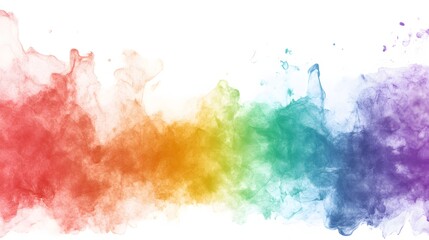 Obraz premium Abstract Rainbow Watercolor Paint Swirl Design