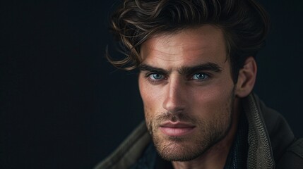 Obraz premium Visual dictionary style photograph, based on a handsome man, ultra-high resolution