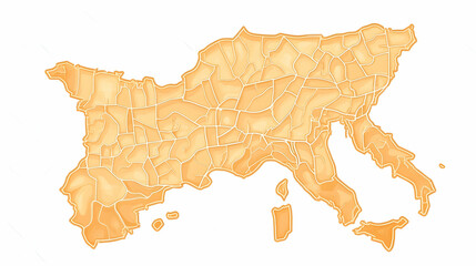Detailed map of ancient Roman Empire provinces, illustrating territorial divisions. Useful for history education, textbooks, and websites