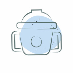 Icon Milk Bottle. related to Kindergarten symbol. Color Spot Style. design editable