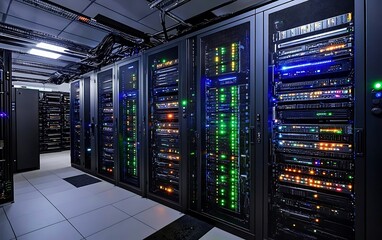 a row of computer servers