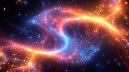 Fototapeta premium Colorful Abstract Cosmic Patterns with Radiant Nebula Effects