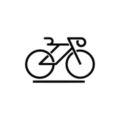 bicycle icon on white background