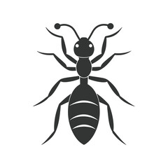 Ant silhouette vector. Ant Vector Design Logo. Ant Illustration With Various Shapes. Black ant art on white background.

