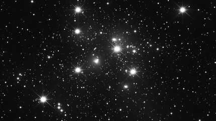 Stars and nebula in the dark sky universe space background photo