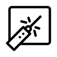 Laser pointer line icon