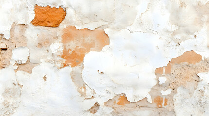 Obraz premium Weathered brick wall texture, paint peeling, outdoor background, ideal for design