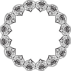 Beautiful flower art and mandala vector design