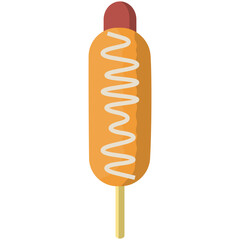 Corndog food vector