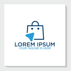 digital shopping logo concept, marketplace logo icon vector