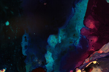 Liquid art! Made from liquid art using water, paint, soap, oil and inks. Macro photos. Various colors and textures.