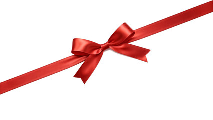 Elegant Red Bow and Ribbon Illustration