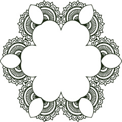 Beautiful flower art and mandala vector design