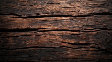 Fototapeta premium Textured wooden surface with rich, dark grains