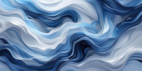 Fototapeta premium Ocean Wave Texture in Abstract Blue, Teal, and Aqua Colors - Tranquil Water Flow Background for Graphic Resources with Copy Space for Ocean Theme Design