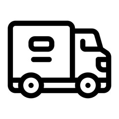 Delivery Truck Line Icon. Single icon, line vector icon