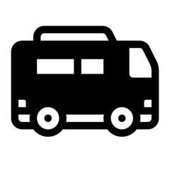 Bus Glyph Icon. Single icon, glyph vector icon