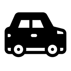 Car Glyph Icon. Single icon, glyph vector icon