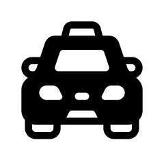 Obraz premium Taxi Glyph Icon. Single icon, glyph vector icon