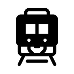 Train Glyph Icon. Single icon, glyph vector icon