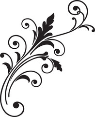 Swirl ornament element collection. floral decoration ornament. Flourish swirl ornate Design