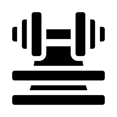 Dumbbell Rac glyph icon