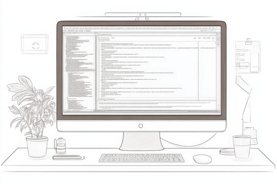 Minimalist Code Editor Interface in Flat Design