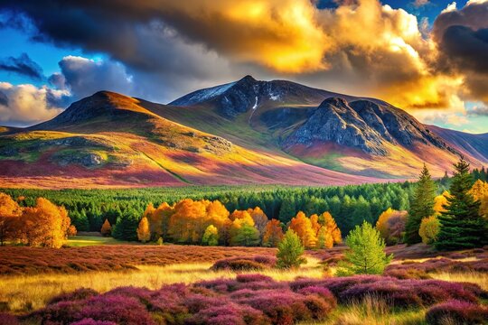 Lochnagar Mountain Scotland Breathtaking Landscape