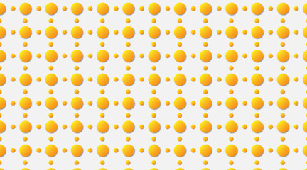 Seamless pattern vector background | Geometric shape pattern background | 3d circle double  shape pattern design with orange color and white background  for multi uses